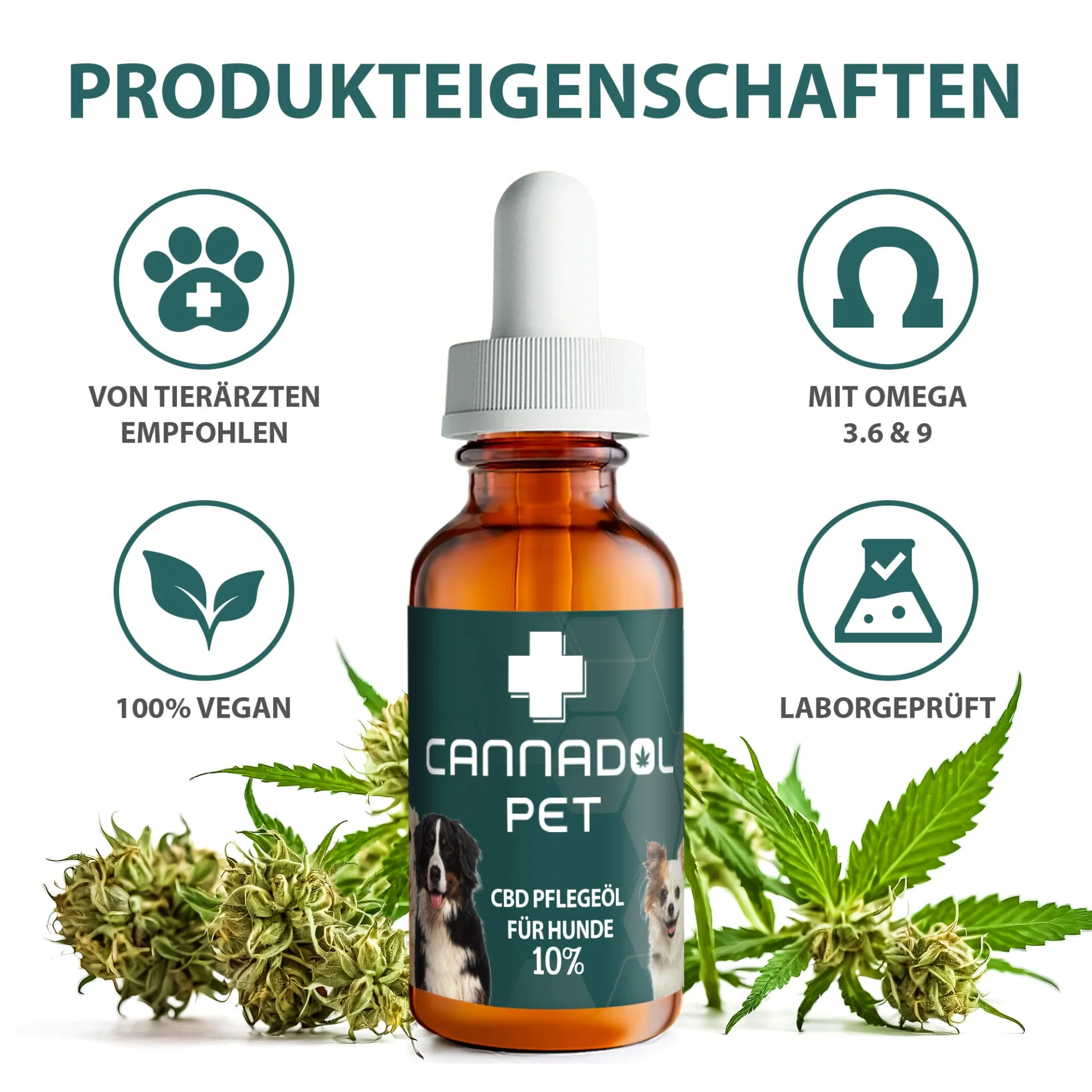 Cannadol Pet CBD Öl für Hunde 10 % – Ansicht 6