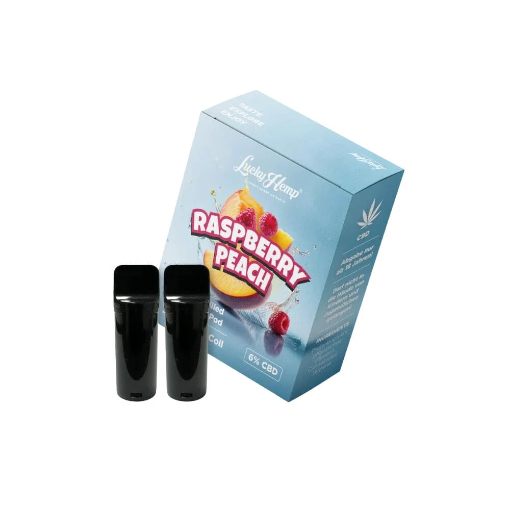Lucky Hemp CBD Pods Raspberry Peach – 2 × 2 ml