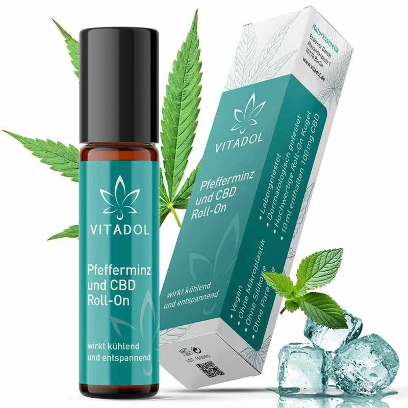 Vitadol Roll-On mit Pfefferminze & 1 % CBD – Ansicht 2