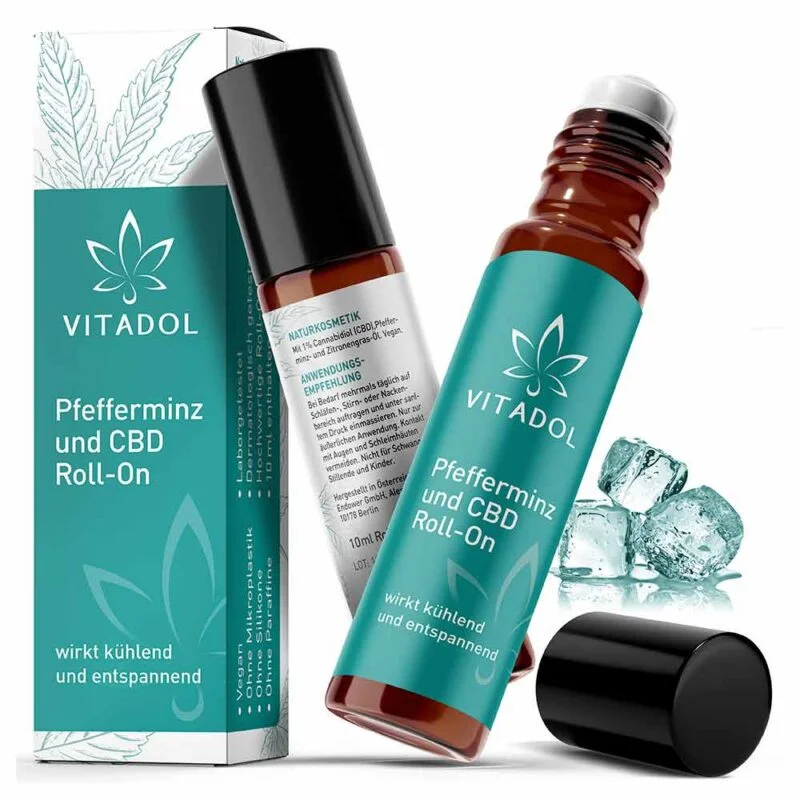 Vitadol Roll-On mit Pfefferminze & 1 % CBD – Ansicht 4