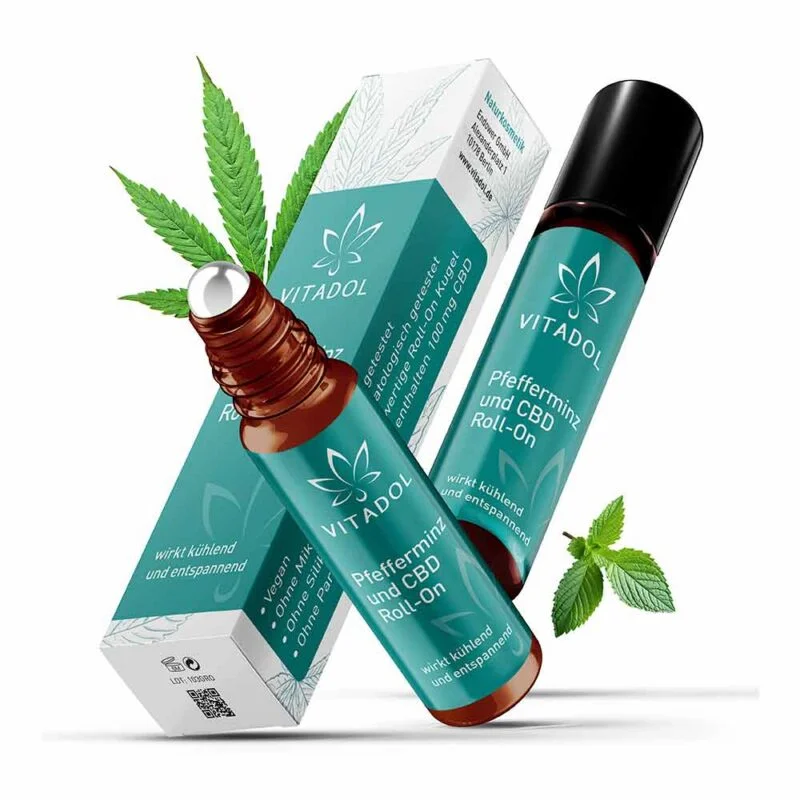 Vitadol Roll-On mit Pfefferminze & 1 % CBD – Ansicht 7