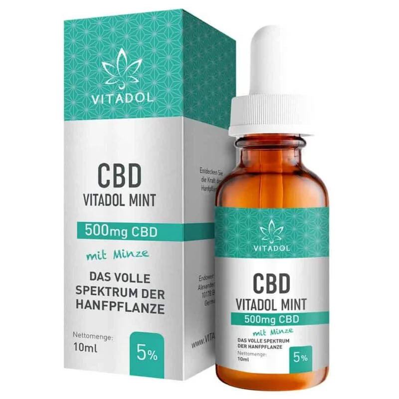 Vitadol Mint CBD Öl 5 % – 10 ml, Bio