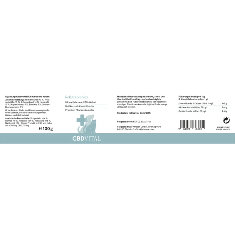 CBD Vital VET Kräuterkomplex mit Baldrian & CBD – Ansicht 2