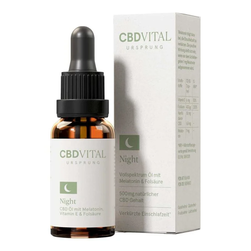 CBD Vital Ursprung Night Tropfen mit Melatonin – 20 ml