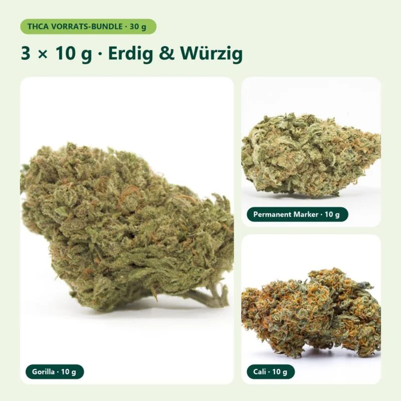THCA Vorrats-Bundle Erdig und Würzig mit 3 Sorten je 10 g