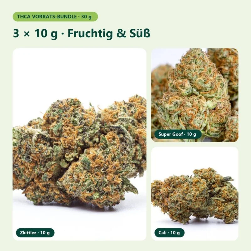 THCA Vorrats-Bundle Fruchtig und Süß mit 3 Sorten je 10 g