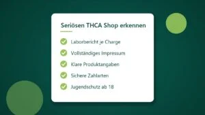 Checkliste: seriösen THCA Shop erkennen – Laborbericht, Impressum, Produktangaben