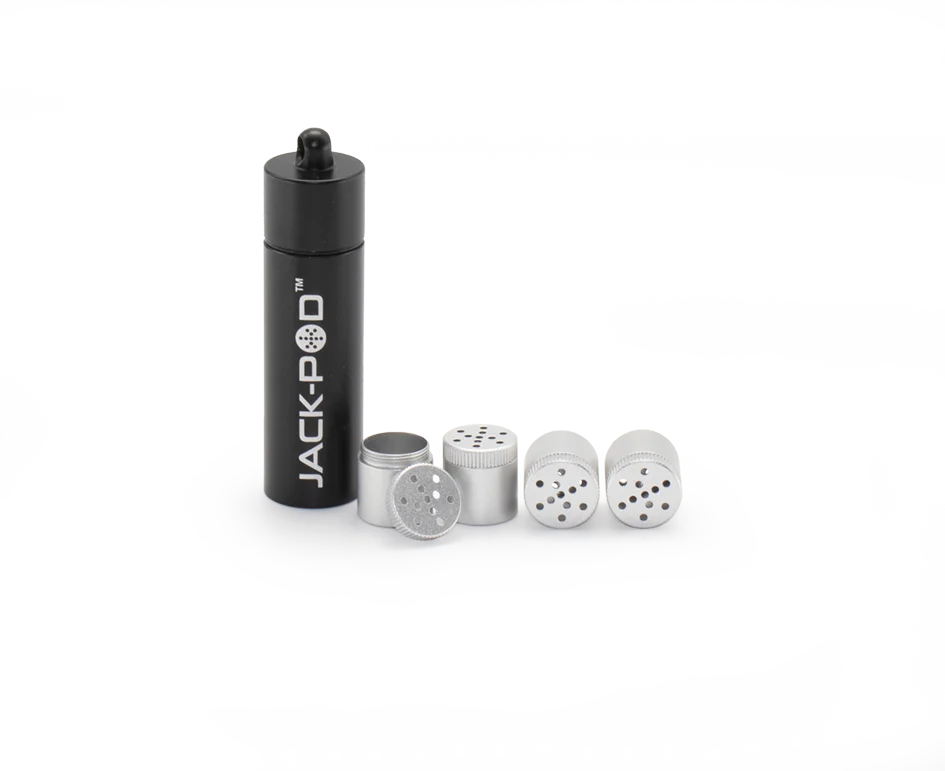 Weezy Stash Tube Schwarz mit 4 Jack-Pods