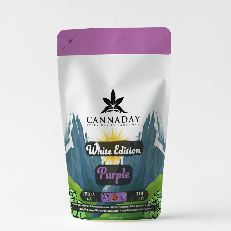 Purple CBD Blüten White Edition