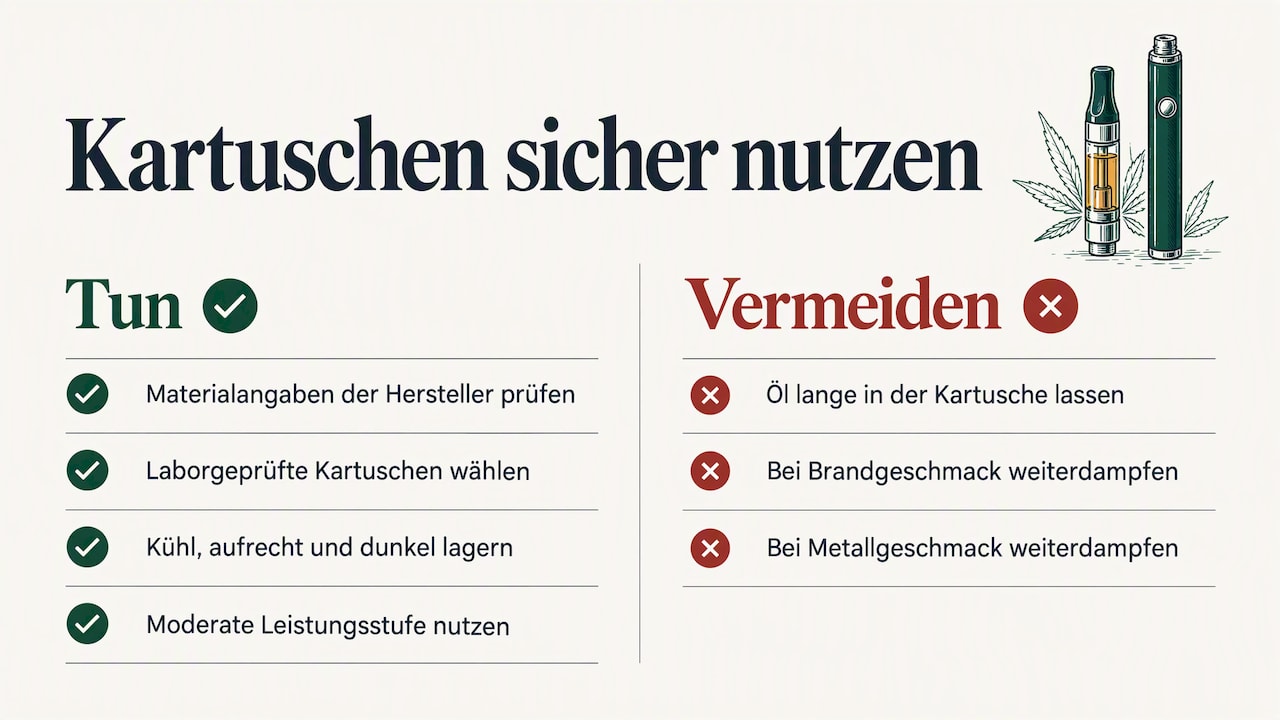 Drei Hinweise zu Cannabis-Kartuschen