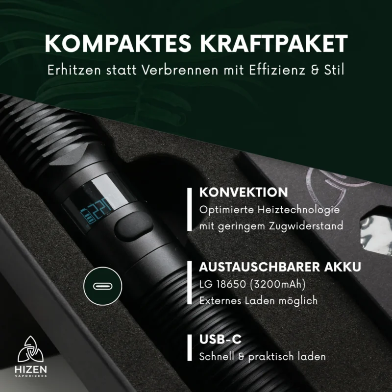 Hizen Stilus Pro Max Vaporizer für Kräuter – Ansicht 3