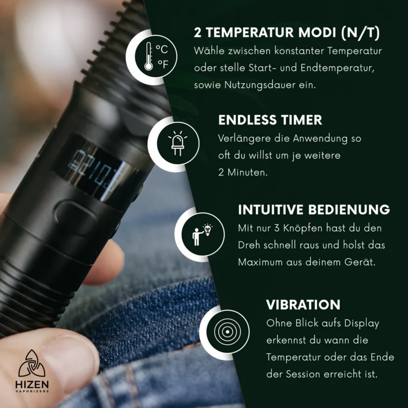 Hizen Stilus Pro Max Vaporizer für Kräuter – Ansicht 5