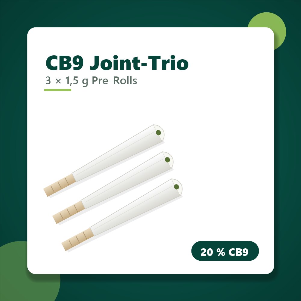 CB9 Joint-Trio, 3 Pre-Rolls je 1,5 g