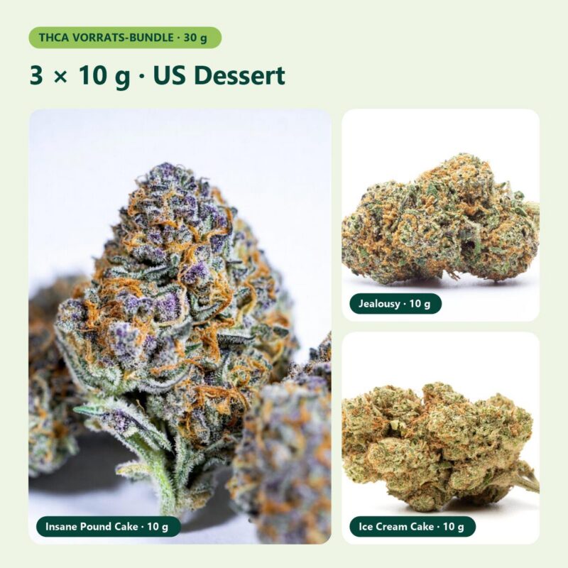 THCA Vorrats-Bundle US Dessert mit 3 US-Import-Sorten je 10 g