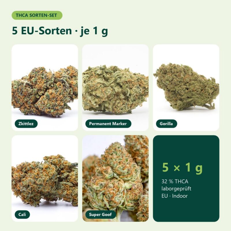 THCA EU-Sorten-Set mit 5 Sorten je 1 g