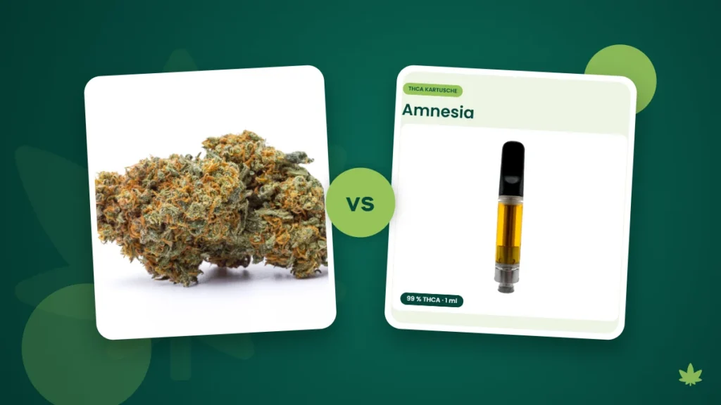 THCA-Blüten und THCA-Kartusche im Vergleich – THCA und Delta-9-THC verstehen